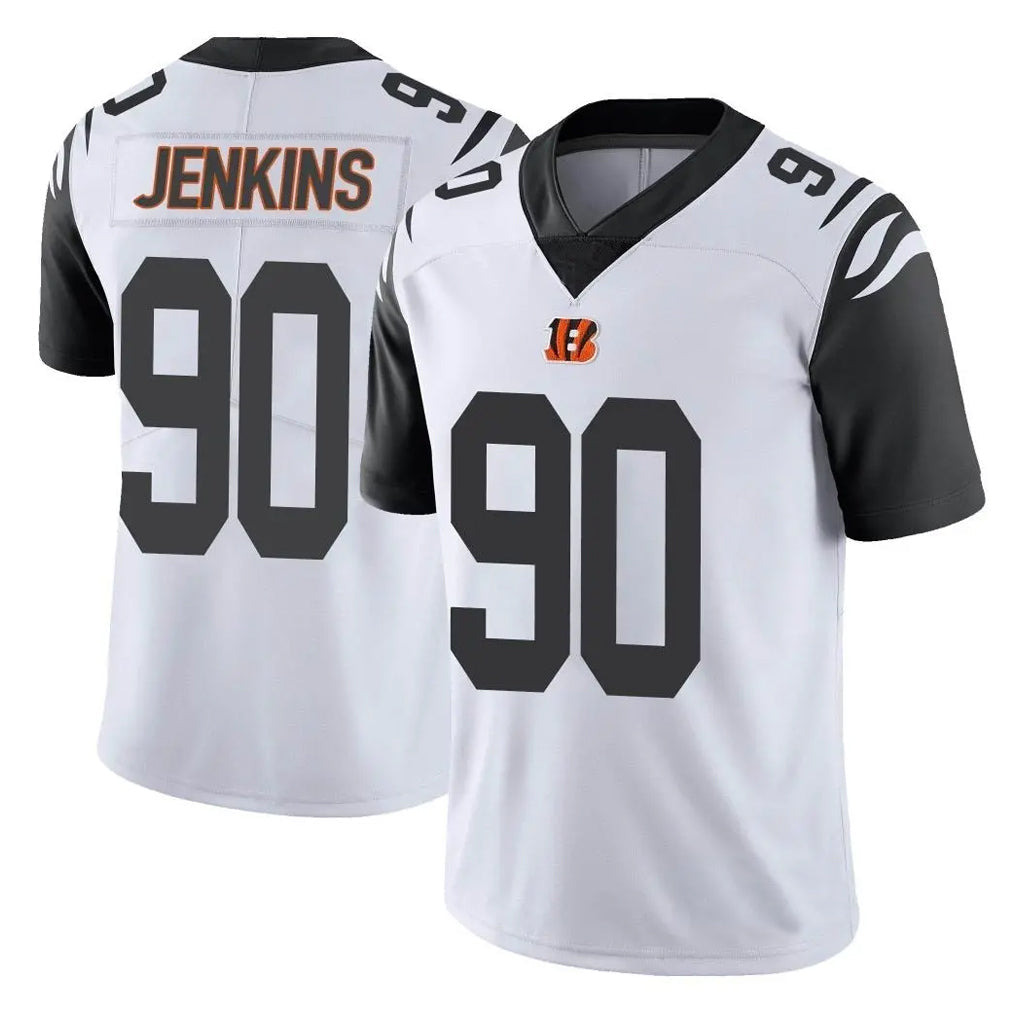 tocy C.Bengals #90 Kris Jenkins Jr Player White Color Rush Vapor Untouchable Limted Home Game Stitched Jerseys