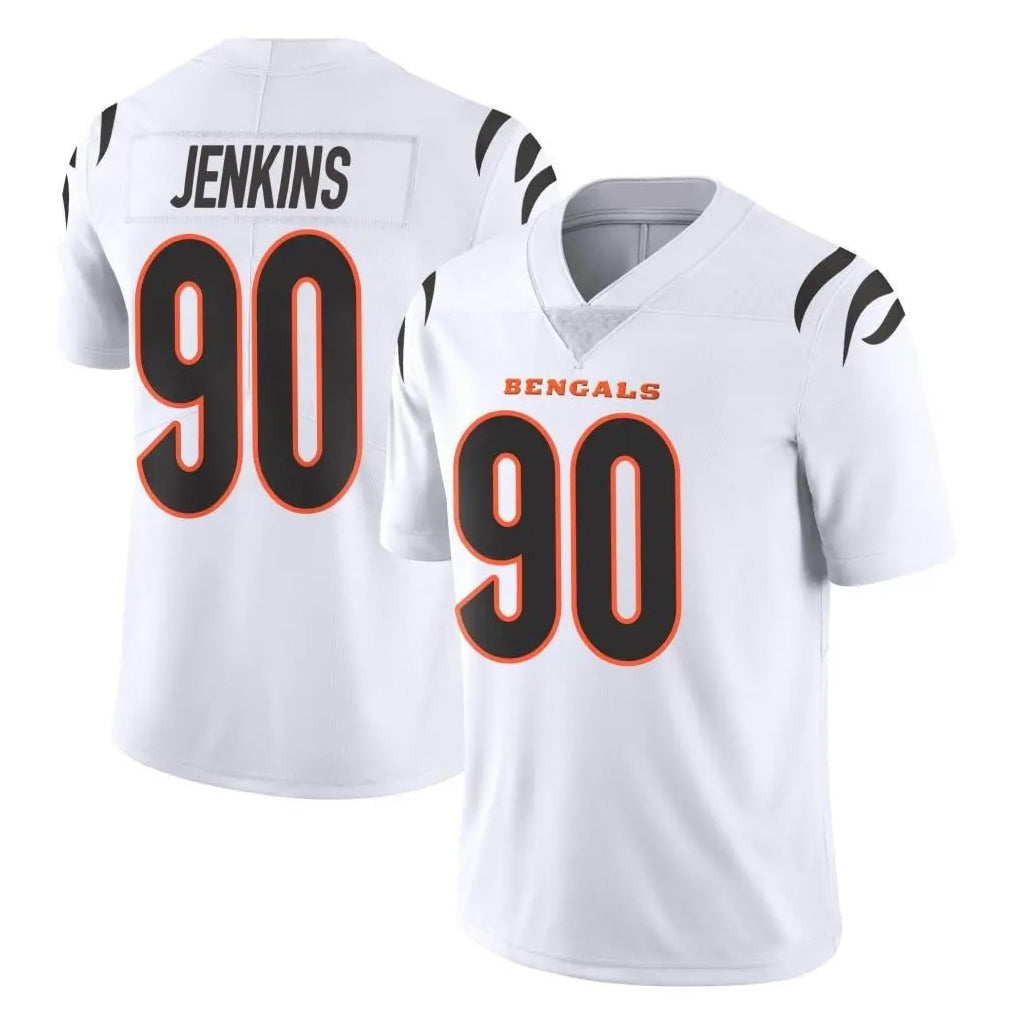 tocy C.Bengals #90 Kris Jenkins Jr Player White Vapor Untouchable Limited Home Game Stitched Jerseys