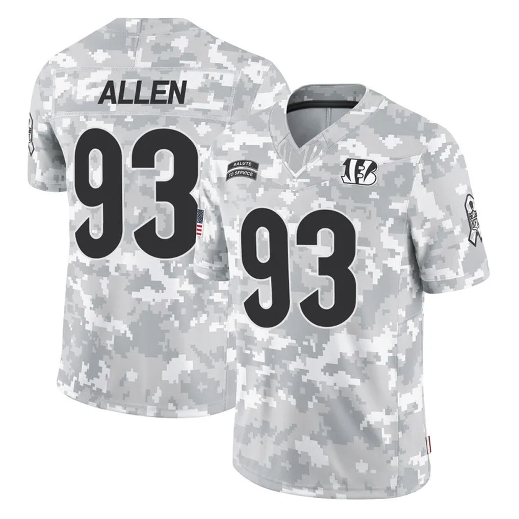 tocy C.Bengals #93 Jonathan Allen Player Arctic Camo Salute to Service Limited Stitched Jerseys