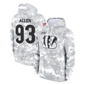 tocy C.Bengals #93 Jonathan Allen Player Arctic Camo Salute to Service Pullover Hoodie Limited Stitched Jerseys