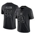 tocy C.Bengals #93 Jonathan Allen Player Black Reflective Limited Game Stitched Jerseys