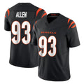 tocy C.Bengals #93 Jonathan Allen Player Black Vapor F.U.S.E. Limited Home Game Stitched Jerseys