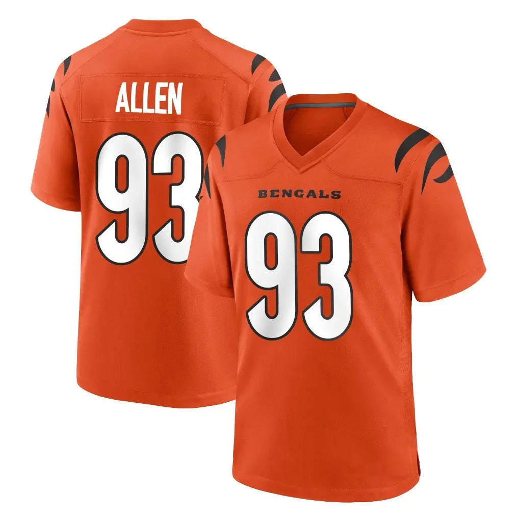 tocy C.Bengals #93 Jonathan Allen Player Orange Home Game Stitched Jerseys