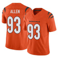 tocy C.Bengals #93 Jonathan Allen Player Orange Vapor F.U.S.E. Limited Home Game Stitched Jerseys