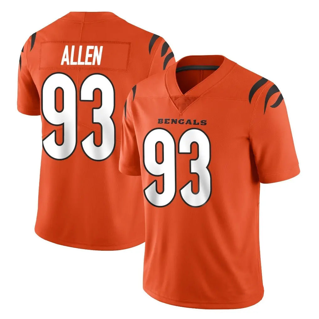 tocy C.Bengals #93 Jonathan Allen Player Orange Vapor Untouchable Limited Home Game Stitched Jerseys