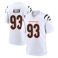 tocy C.Bengals #93 Jonathan Allen Player White Home Game Stitched Jerseys