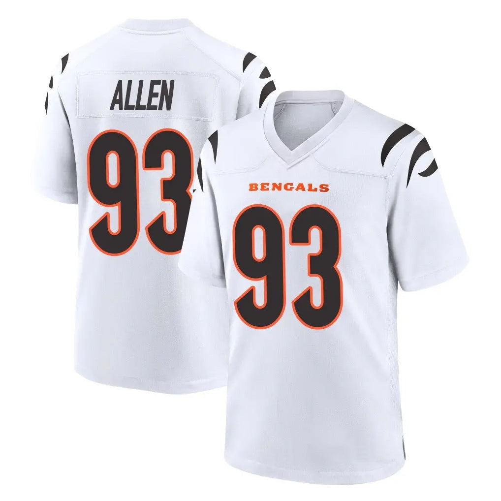 tocy C.Bengals #93 Jonathan Allen Player White Home Game Stitched Jerseys