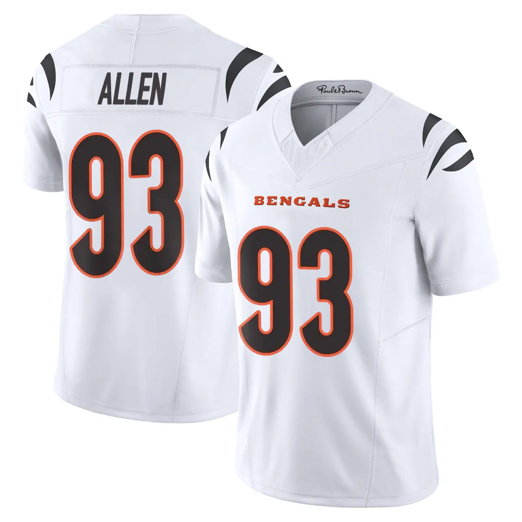 tocy C.Bengals #93 Jonathan Allen Player White Vapor F.U.S.E. Limited Home Game Stitched Jerseys