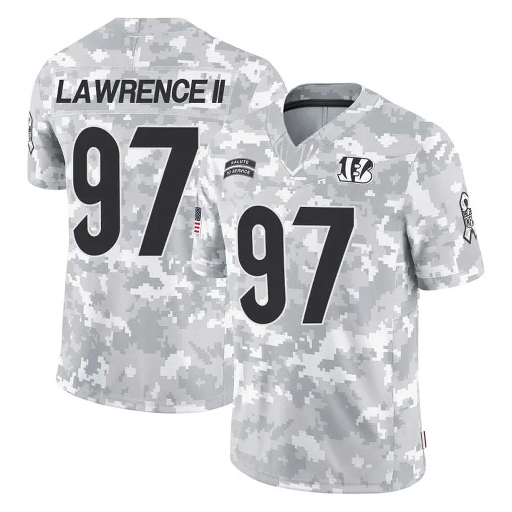 tocy C.Bengals #97 Dexter Lawrence II Player Arctic Camo Salute to Service Limited Stitched Jerseys