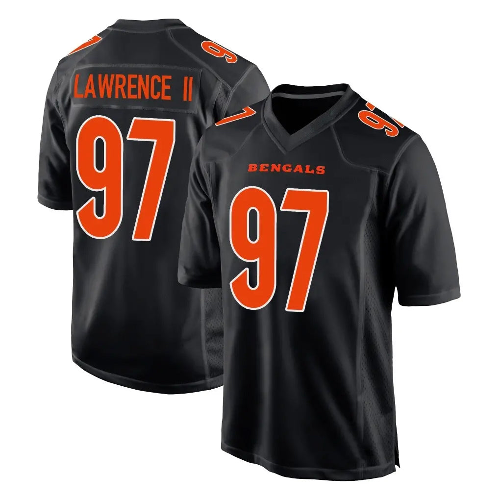 tocy C.Bengals #97 Dexter Lawrence II Player Black Fashion Game Stitched Jerseys