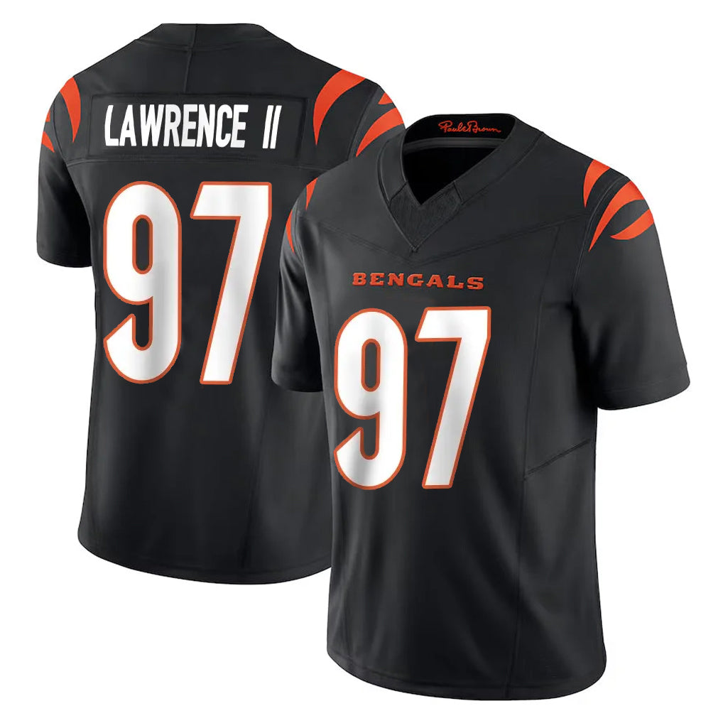 tocy C.Bengals #97 Dexter Lawrence II Player Black Vapor F.U.S.E. Limited Home Game Stitched Jerseys