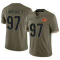 tocy C.Bengals #97 Dexter Lawrence II Player Olive Salute to Service Limited Game Stitched Jerseys