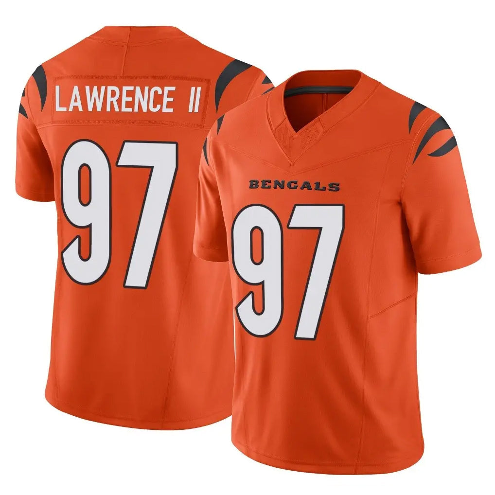 tocy C.Bengals #97 Dexter Lawrence II Player Orange Vapor F.U.S.E. Limited Home Game Stitched Jerseys