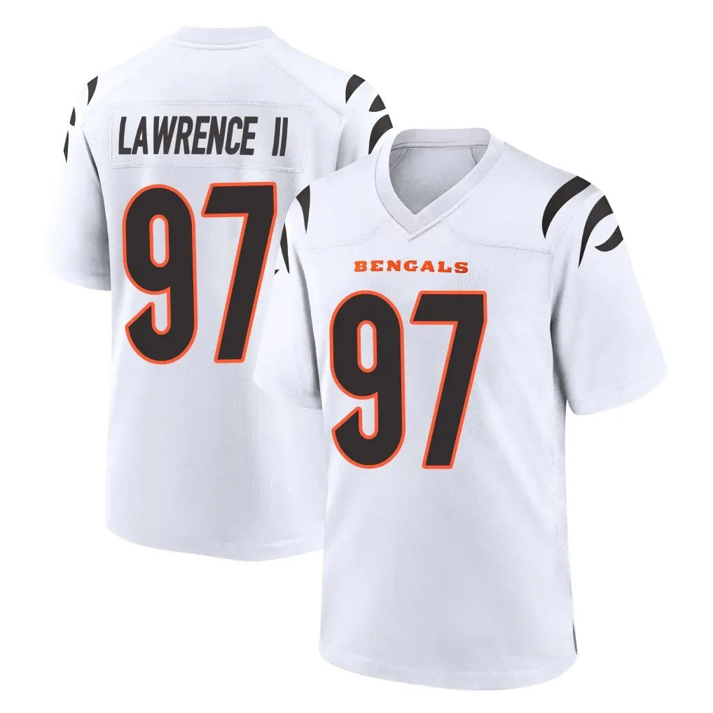tocy C.Bengals #97 Dexter Lawrence II Player White Home Game Stitched Jerseys