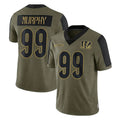 tocy C.Bengals #99 Myles Murphy Player Olive Salute to Service Game Stitched Jerseys