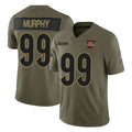 tocy C.Bengals #99 Myles Murphy Player Olive Salute to Service Limited Home Game Stitched Jerseys