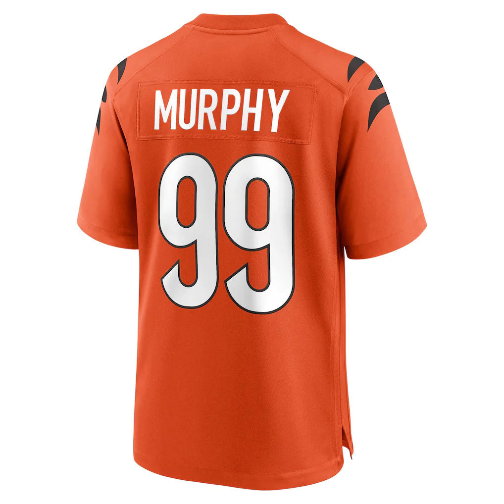tocy C.Bengals #99 Myles Murphy Player Orange Home Game Stitched Jerseys