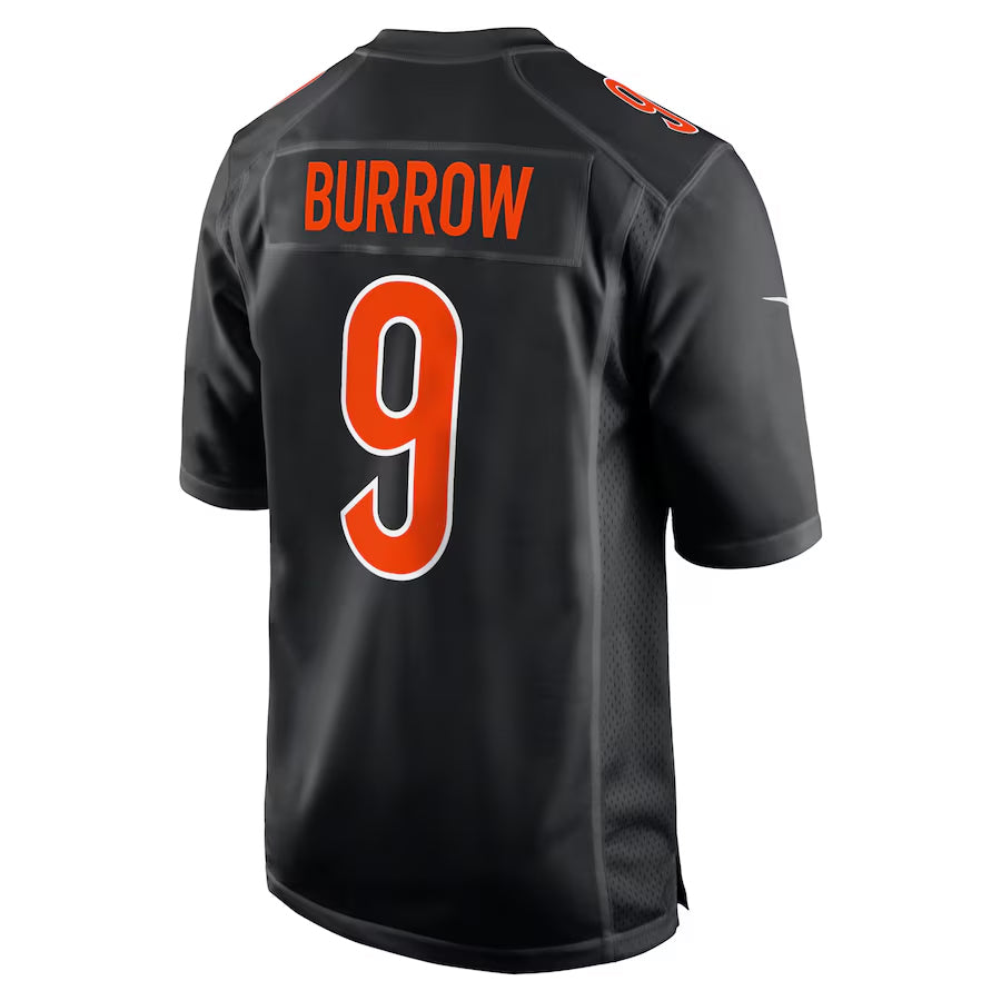 tocy C.Bengals #9 Joe Burrow Player Black Game Fashion Stitched Jerseys
