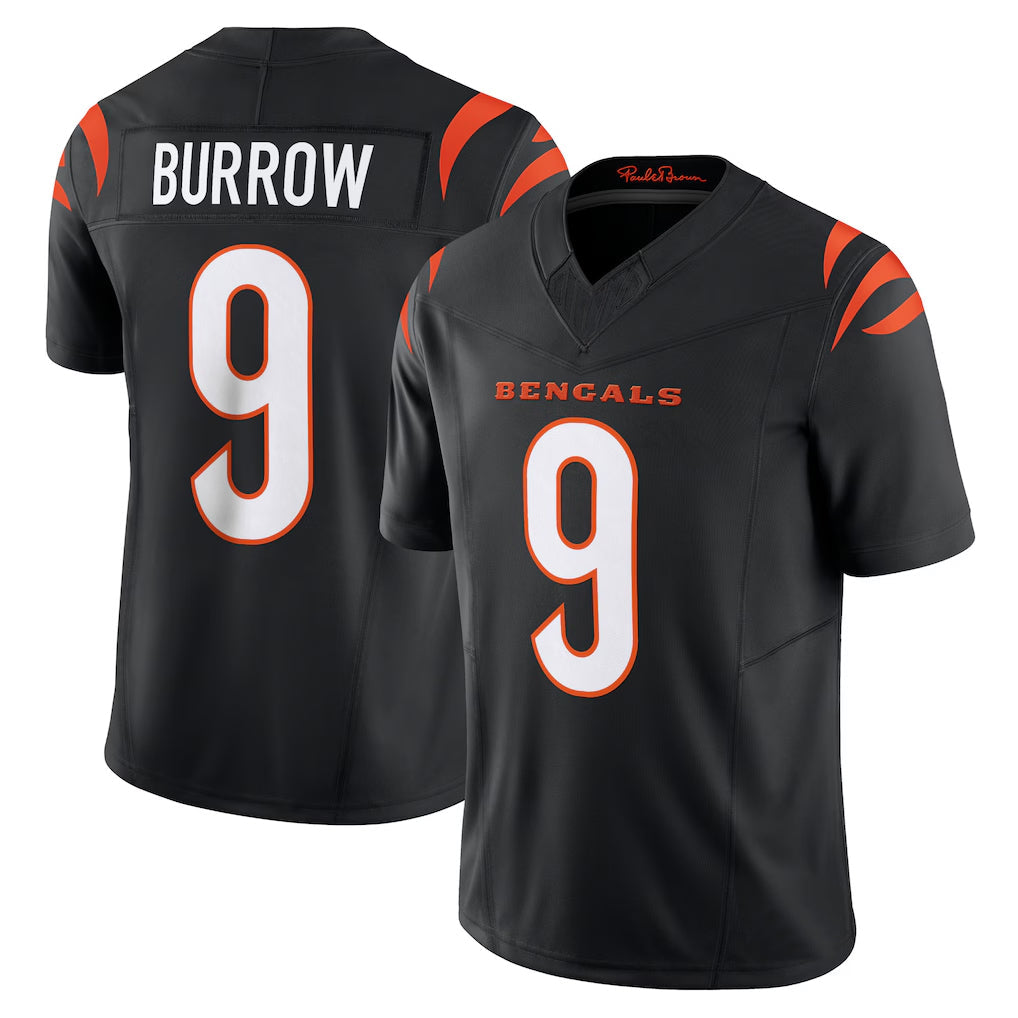 tocy C.Bengals #9 Joe Burrow Player Black Vapor F.U.S.E. Limited Home Game Stitched Jerseys