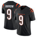 tocy C.Bengals #9 Joe Burrow Player Black Vapor F.U.S.E. Limited Home Game Stitched Jerseys