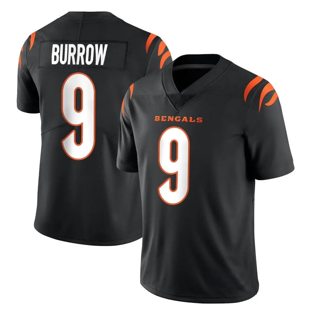tocy C.Bengals #9 Joe Burrow Player Black Vapor Untouchable Limited Home Game Stitched Jerseys