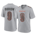 tocy C.Bengals #9 Joe Burrow Player Gray Atmosphere Fashion Game Stitched Jerseys