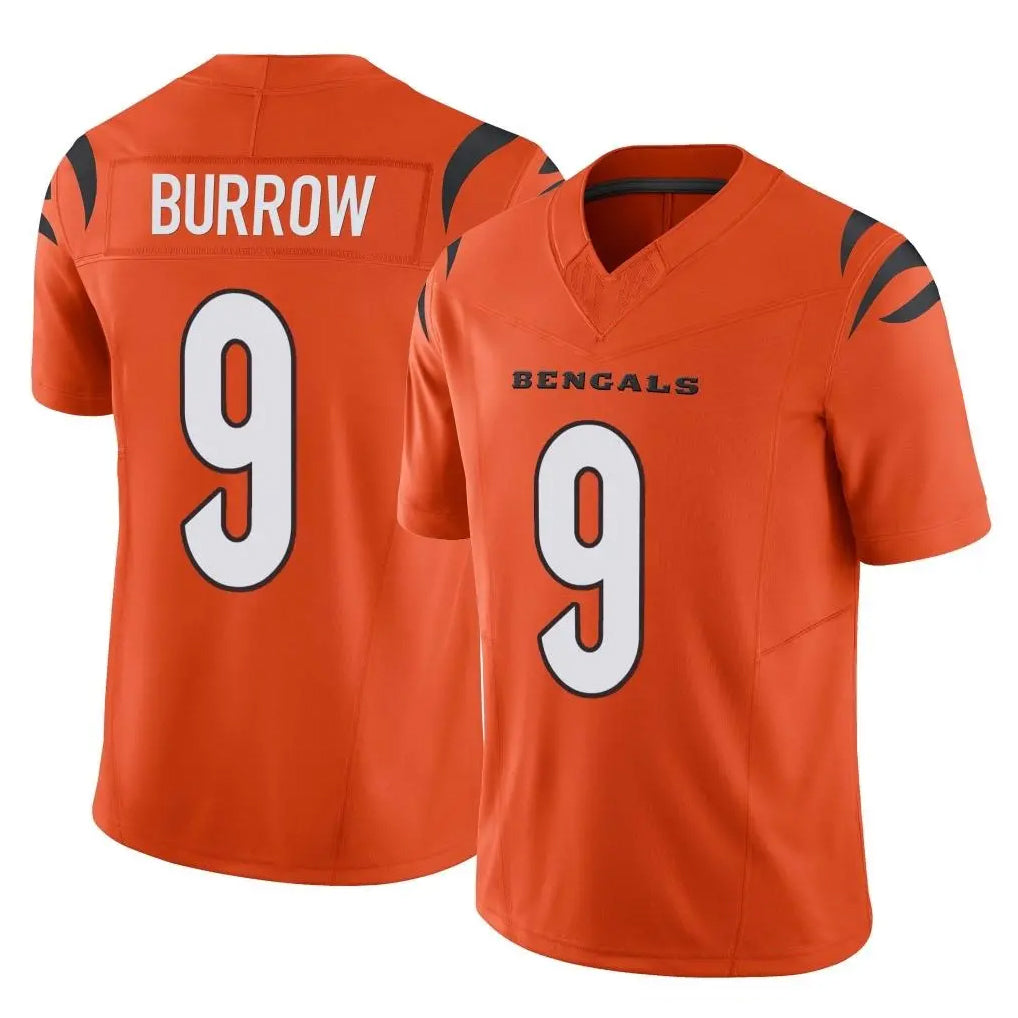 tocy C.Bengals #9 Joe Burrow Player Orange Vapor F.U.S.E. Limited Home Game Stitched Jerseys
