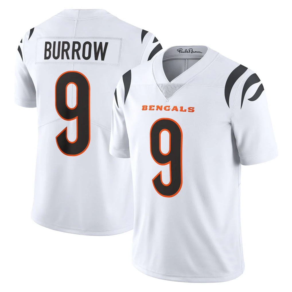 tocy C.Bengals #9 Joe Burrow Player White Vapor Untouchable Limited Home Game Stitched Jerseys
