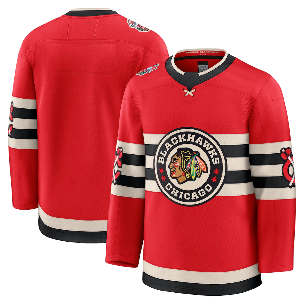 Tocy C.Blackhawks Red 2025 Winter Classic Premium Jerseys