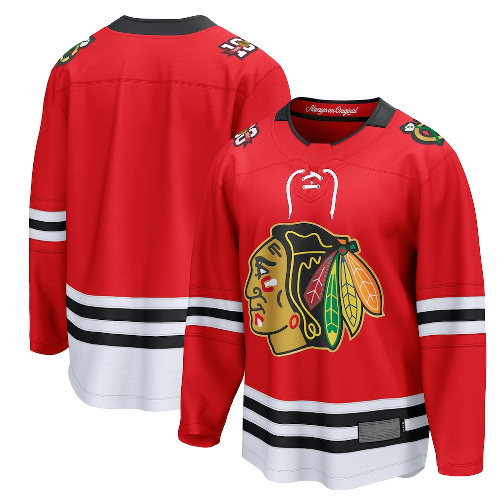 Tocy C.Blackhawks Red Centennial Breakaway Jerseys