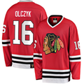 Tocy C.Blackhawks #16 Eddie Olczyk Red Premier Breakaway Retired Player Jerseys