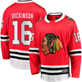 Tocy C.Blackhawks #16 Jason Dickinson Red Home Breakaway Jerseys
