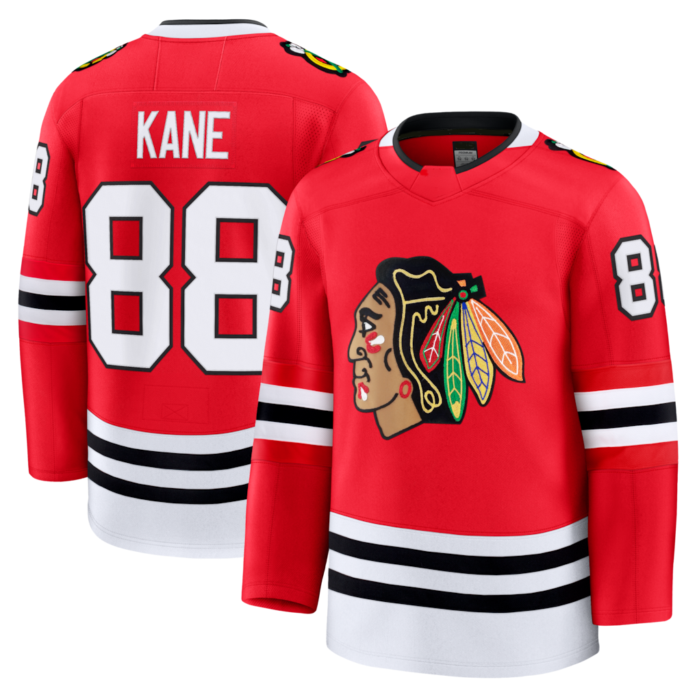 Tocy C.Blackhawks #88 Patrick Kane Red Premium Jerseys