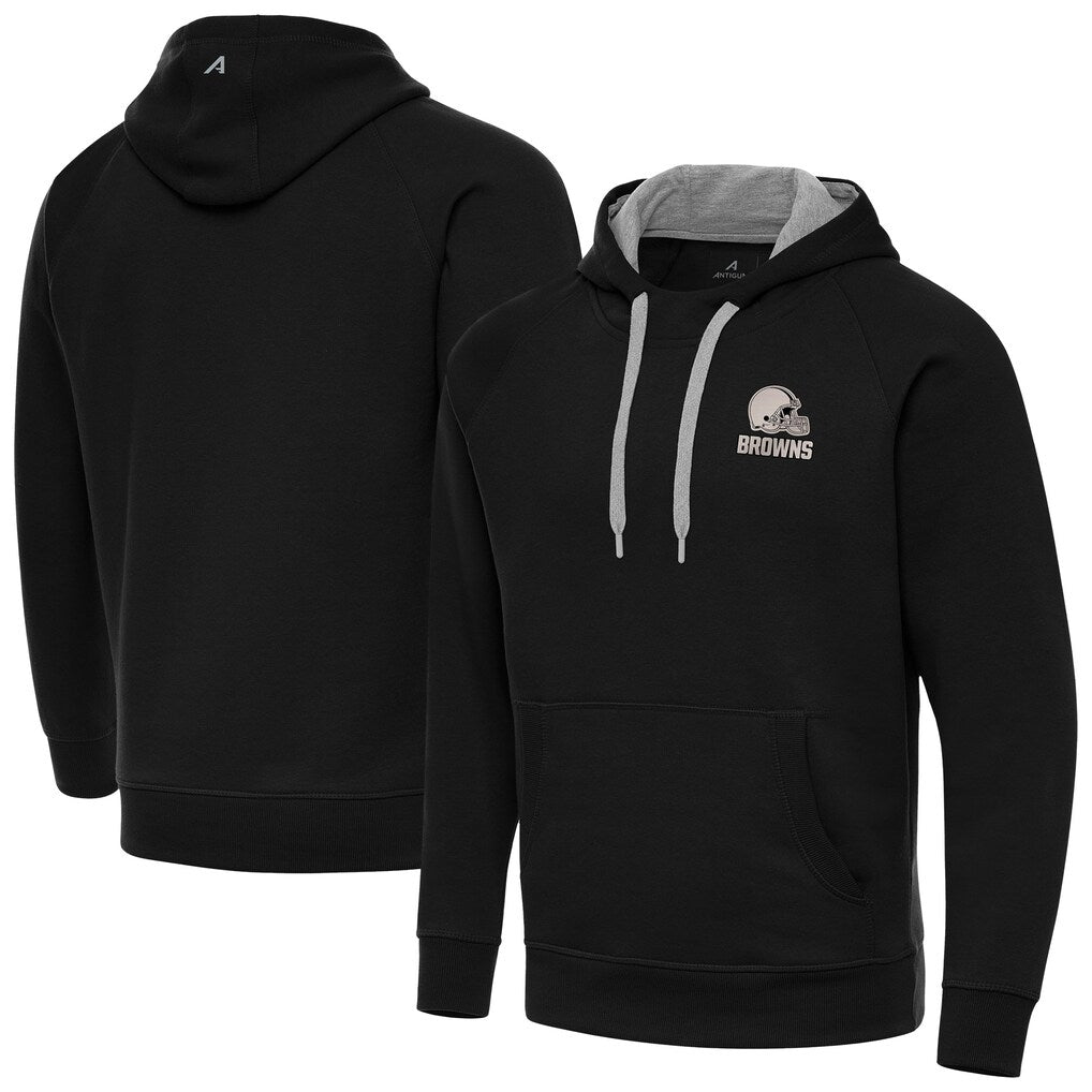 tocy C.Browns Black Brushed Carbon Pullover Hoodie Blank Player Limited Stitched Jerseys