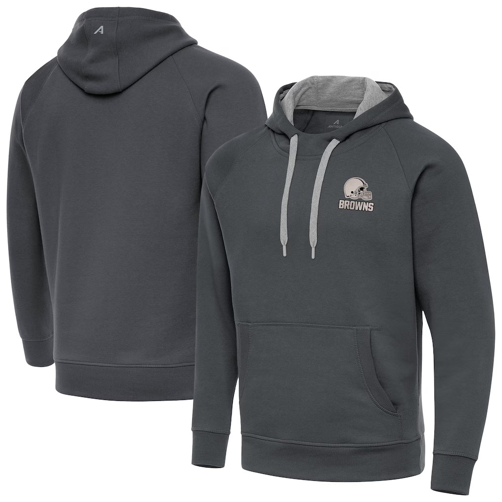 tocy C.Browns Gray Brushed Carbon Pullover Hoodie Blank Player Limited Stitched Jerseys