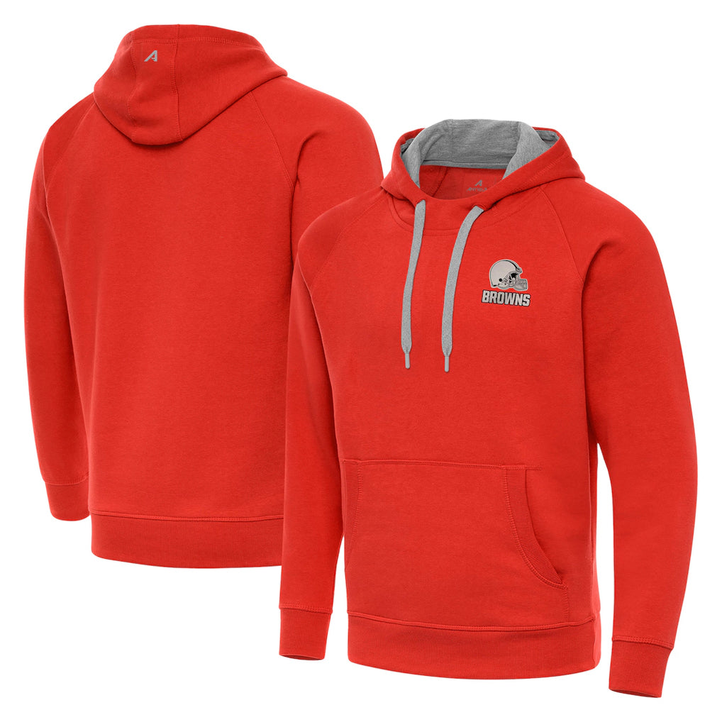 tocy C.Browns Orange Brushed Carbon Pullover Hoodie Blank Player Limited Stitched Jerseys
