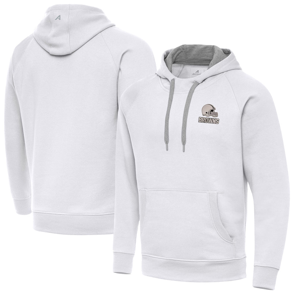 tocy C.Browns White Brushed Carbon Pullover Hoodie Blank Player Limited Stitched Jerseys
