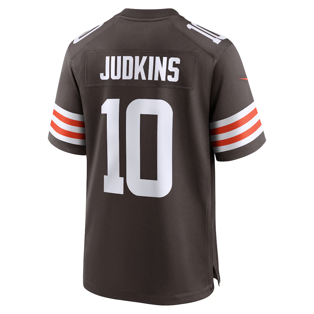tocy C.Browns #10 Quinshon Judkins Brown 2025 Draft Game Stitched Jerseys