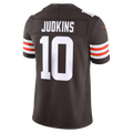 tocy C.Browns #10 Quinshon Judkins Brown Team Vapor F.U.S.E. Stitched Limited Jerseys