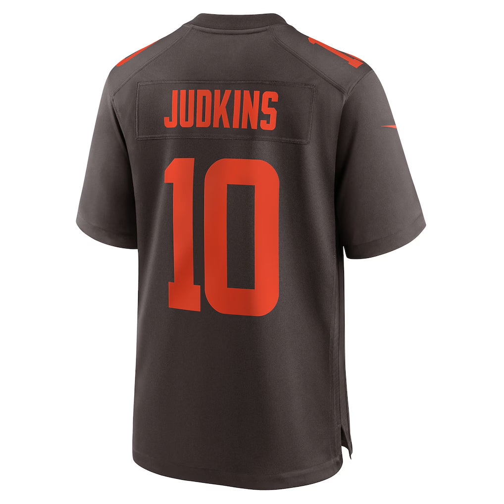 tocy C.Browns #10 Quinshon Judkins Player Brown Game Stitched Jerseys