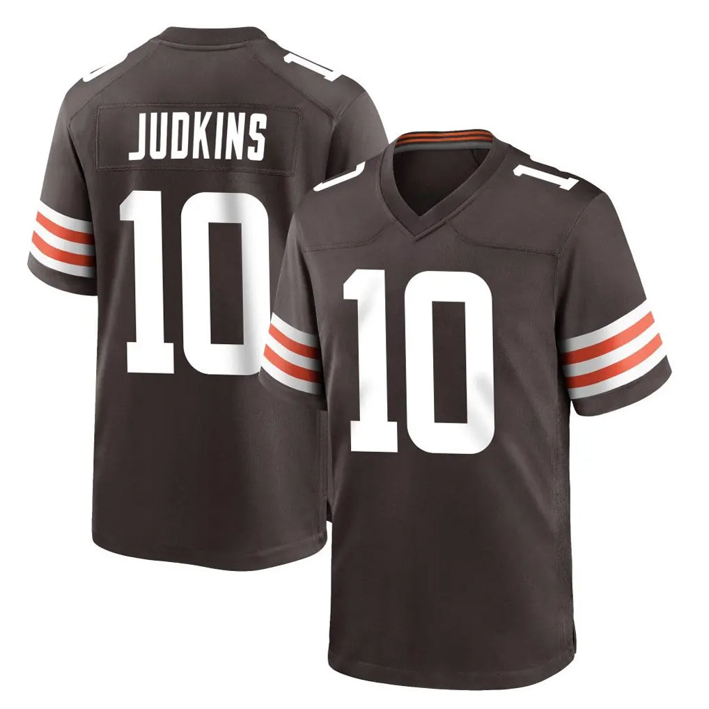 tocy C.Browns #10 Quinshon Judkins Player Brown Home Game Stitched Jerseys
