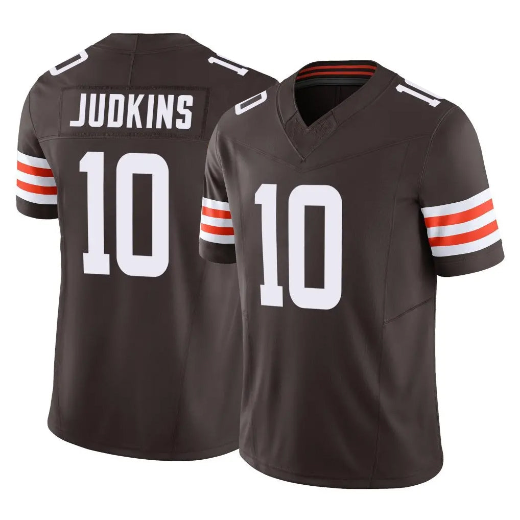 tocy C.Browns #10 Quinshon Judkins Player Brown Vapor F.U.S.E. Limited Home Game Stitched Jerseys