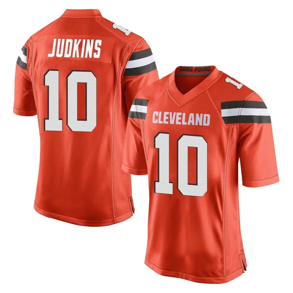 tocy C.Browns #10 Quinshon Judkins Player Orange Home Game Stitched Jerseys