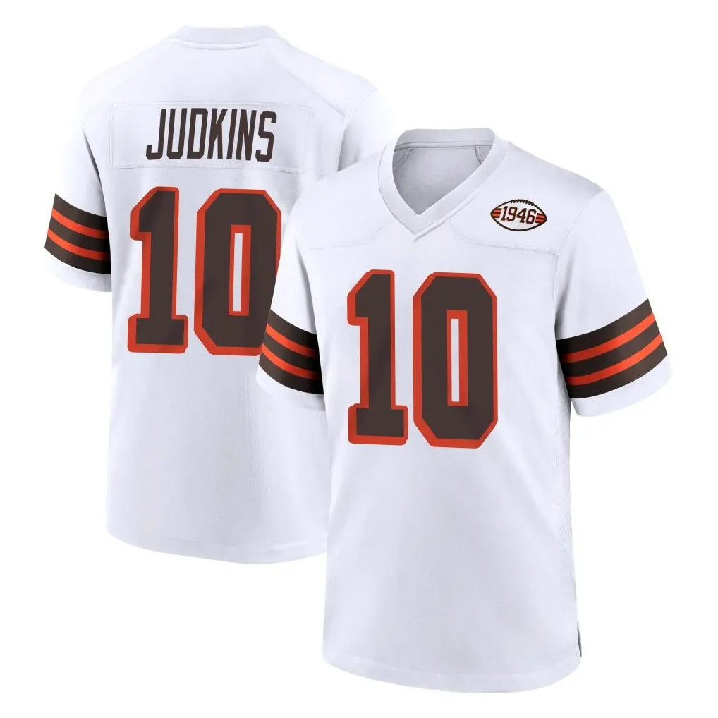 tocy C.Browns #10 Quinshon Judkins Player White Alternate Home Game Stitched Jerseys