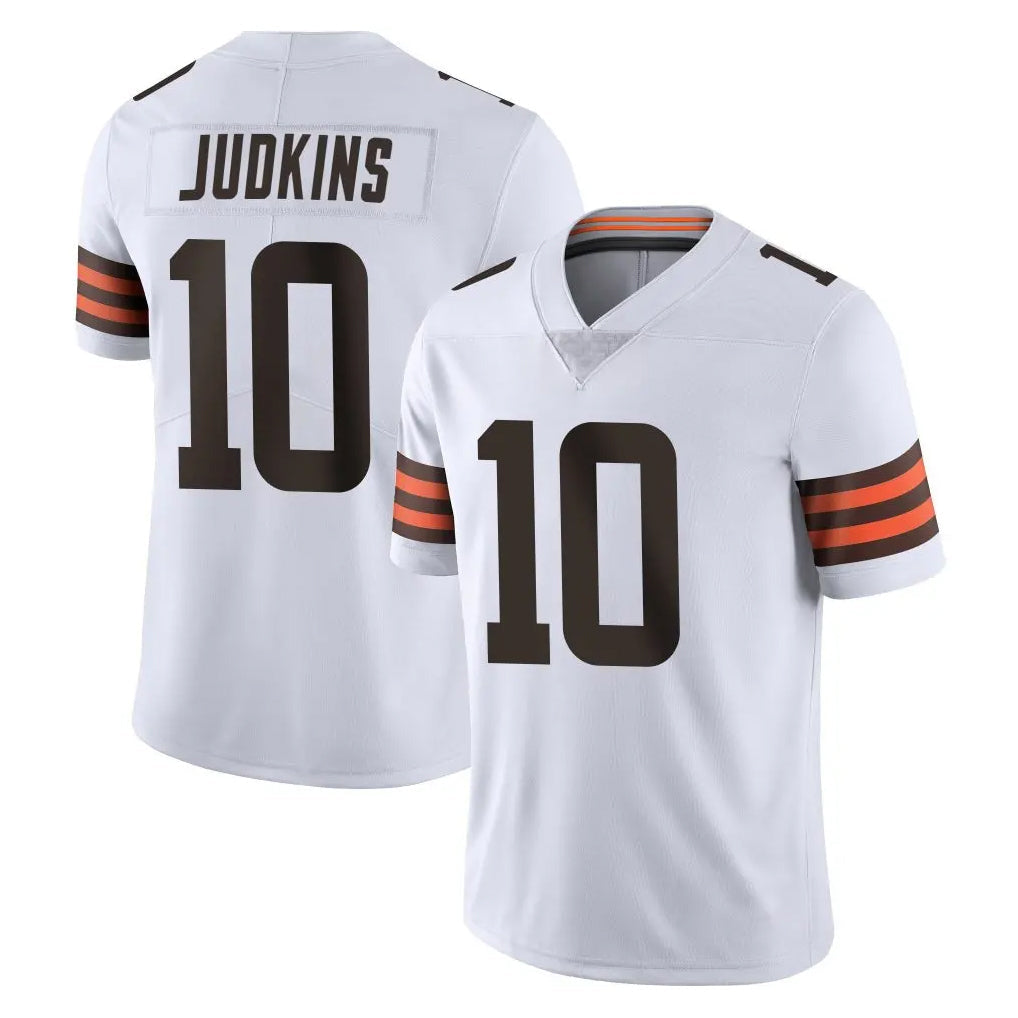 tocy C.Browns #10 Quinshon Judkins Player White Vapor Untouchable Limited Home Game Stitched Jerseys