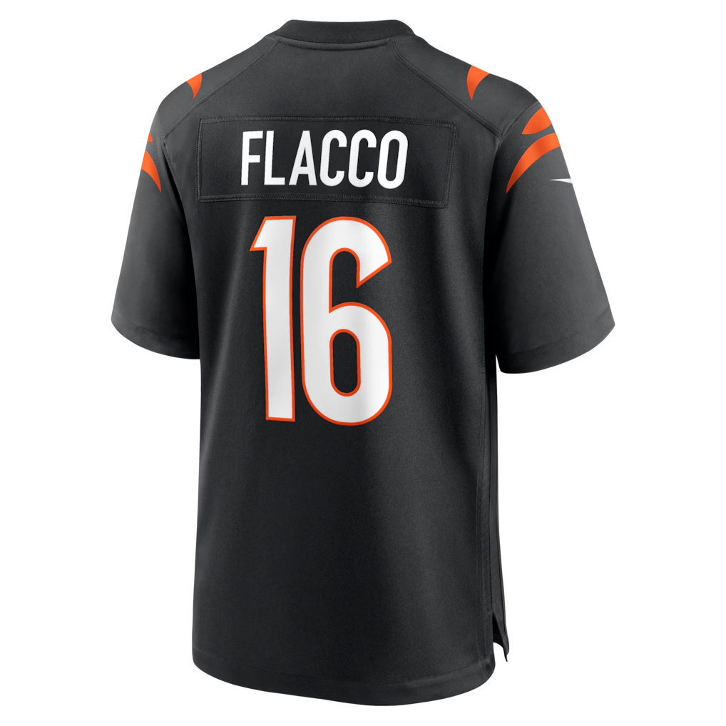 tocy C.Bengals #16 Bengals Joe Flacco Black Team Game Stitched Jerseys