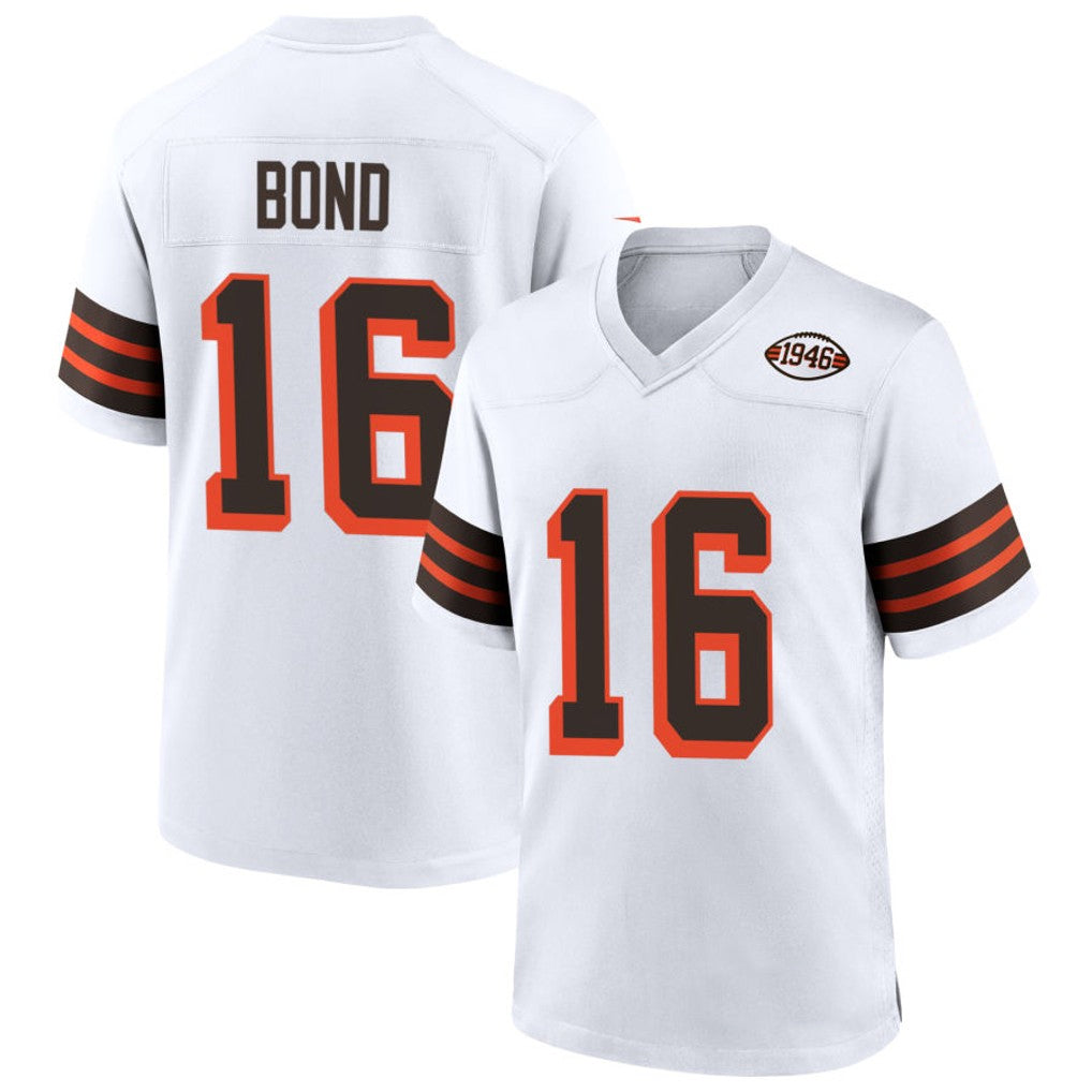 tocy C.Browns #16 Isaiah Bond Player 1946 Collection Alternate White Stitched Jerseys