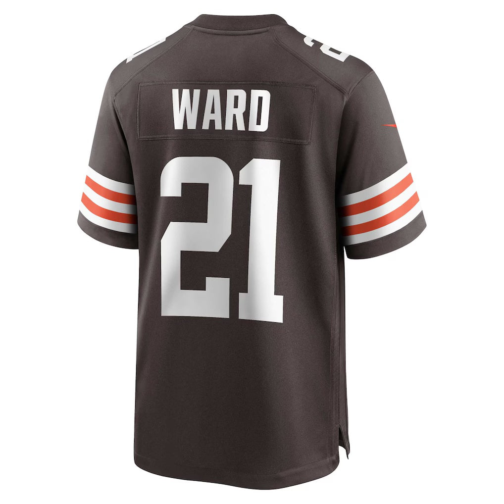 tocy C.Browns #21 Denzel Ward Brown Game Stitched Jerseys