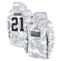 tocy C.Browns #21 Denzel Ward Player Arctic Camo Salute to Service Hoodies Limited Game Stitched Jerseys
