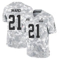 tocy C.Browns #21 Denzel Ward Player Arctic Camo Salute to Service Limited Football Jerseys